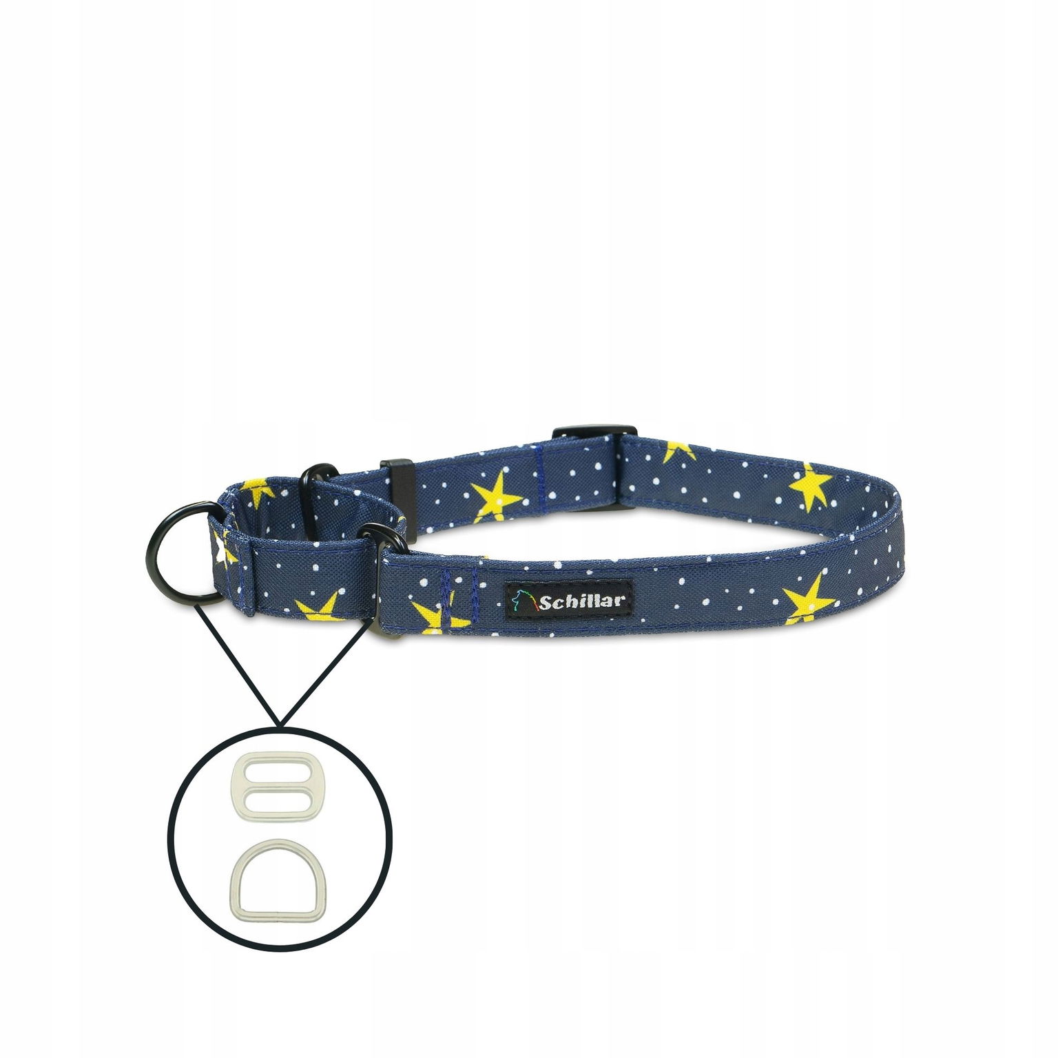Obojok martingale pre stredne veľkého psa Hviezdna obloha M 35-50 cm