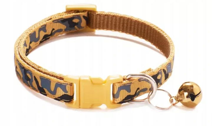 Obojok pre mačiatko/mačku Camuflage 1x19-32cm, Zlatá