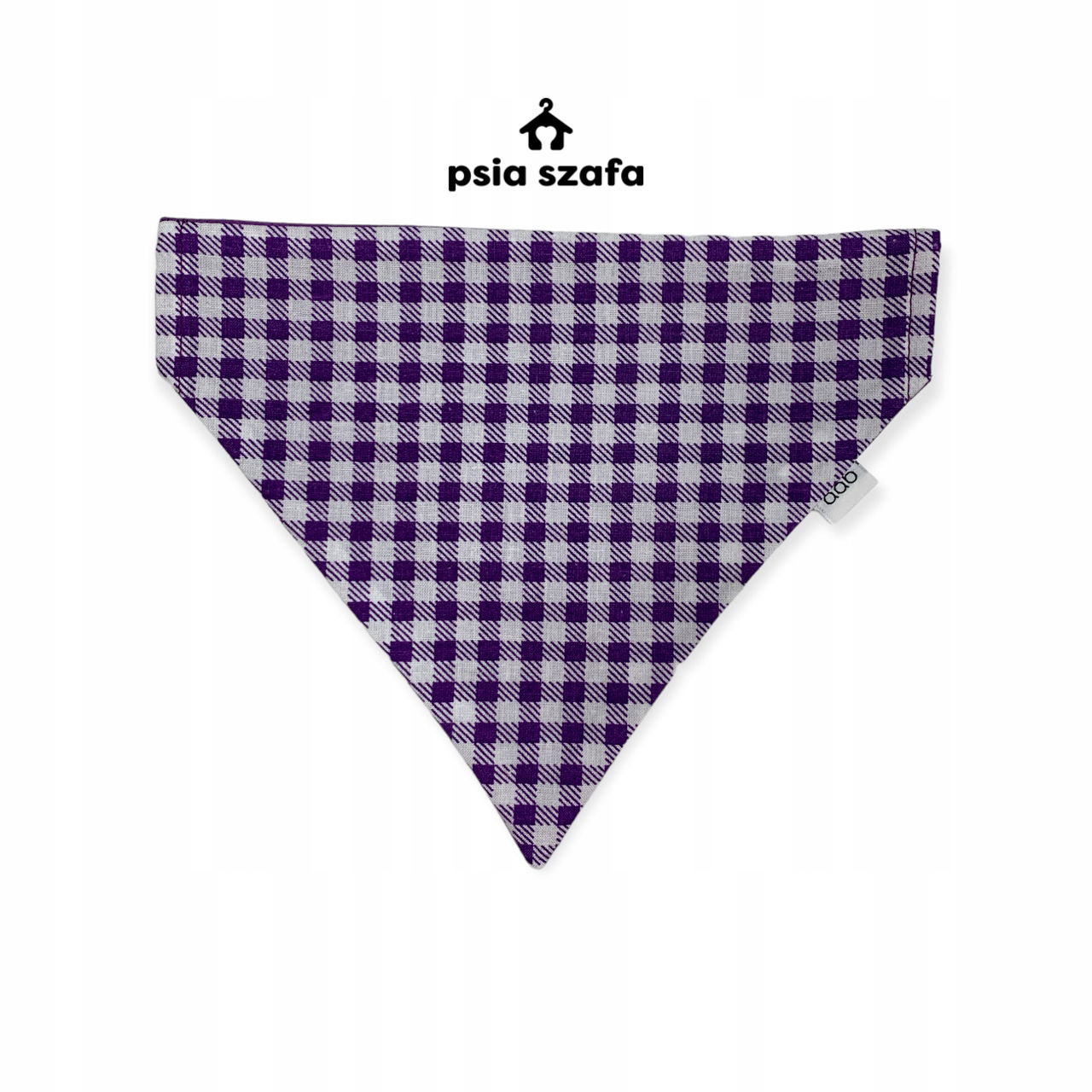 Obojstranná bandana pre psa Mriežka fialová veľ L
