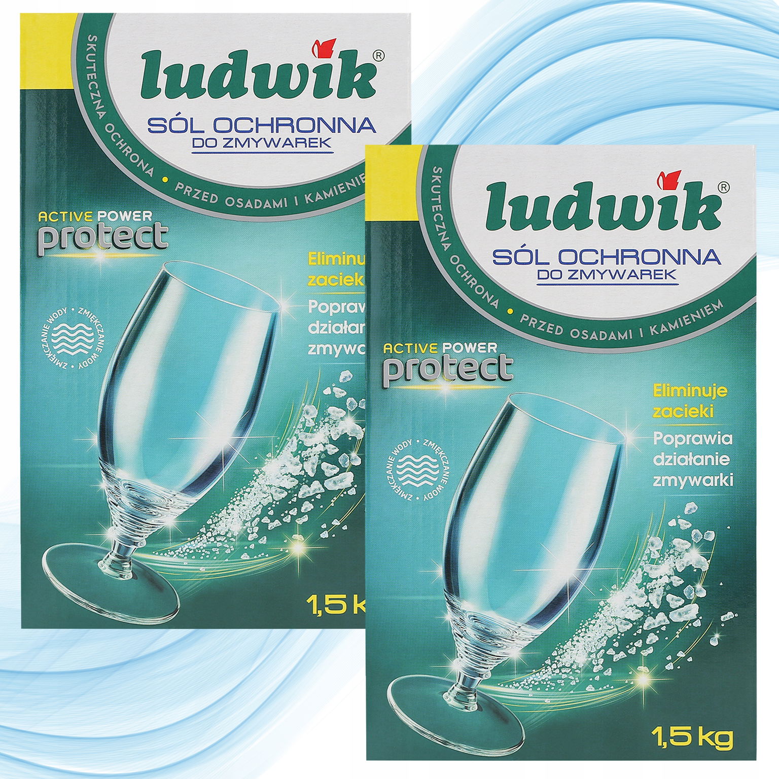 Ochranná soľ do umývačky riadu jemnozrnná Ludwik 2 x 1,5 kg