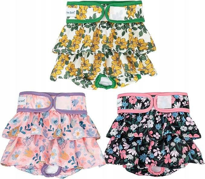 Ochranné nohavičky pre psa, sada 3 ks, veľkosť Xs, obvod 17-25 cm, farebné