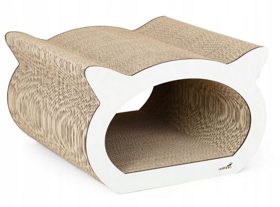 Odolné škrabadlo s funkciou pelechu pre mačky Gattino Luna Biela 37 cm