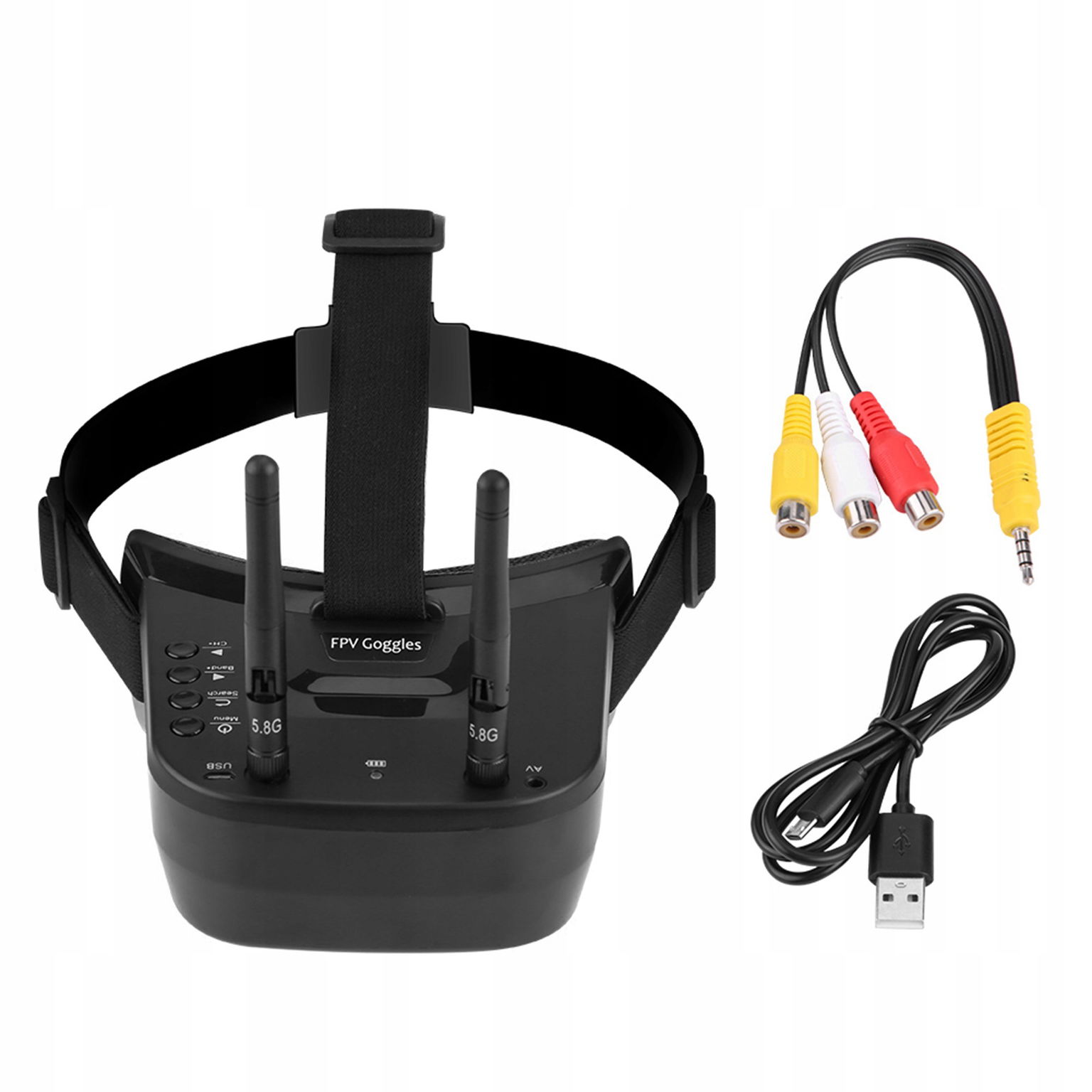 Okuliare Fpv Pre Rádiový Dron (rc) 5.8GHZ Batéria 3,7V 1200MAH