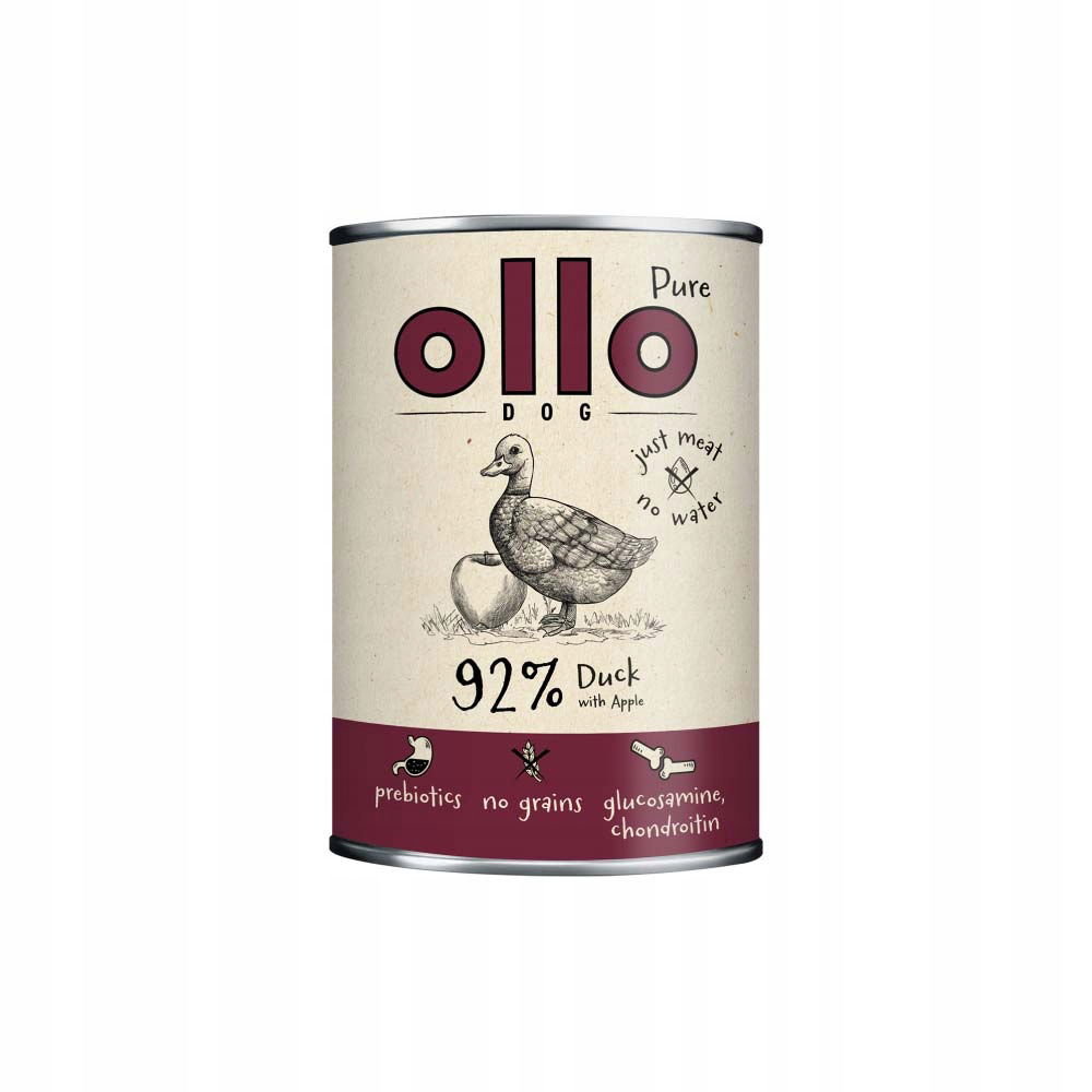 Ollo Pure Kačica S Jablkom Mokré krmivo pre psov 400 g