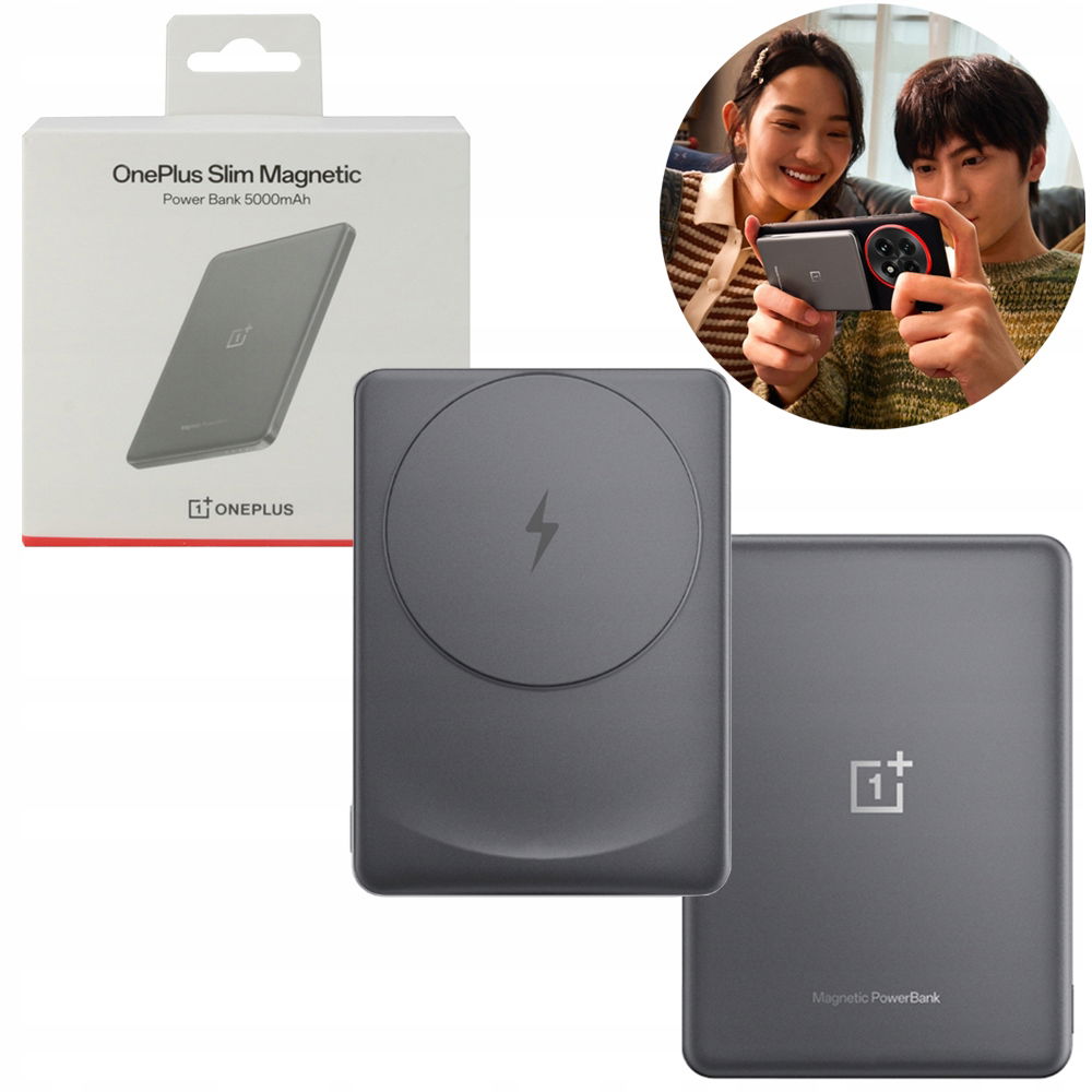 OnePlus 5000 mAh Malá magnetická powerbanka pre OnePlus/ iPhone