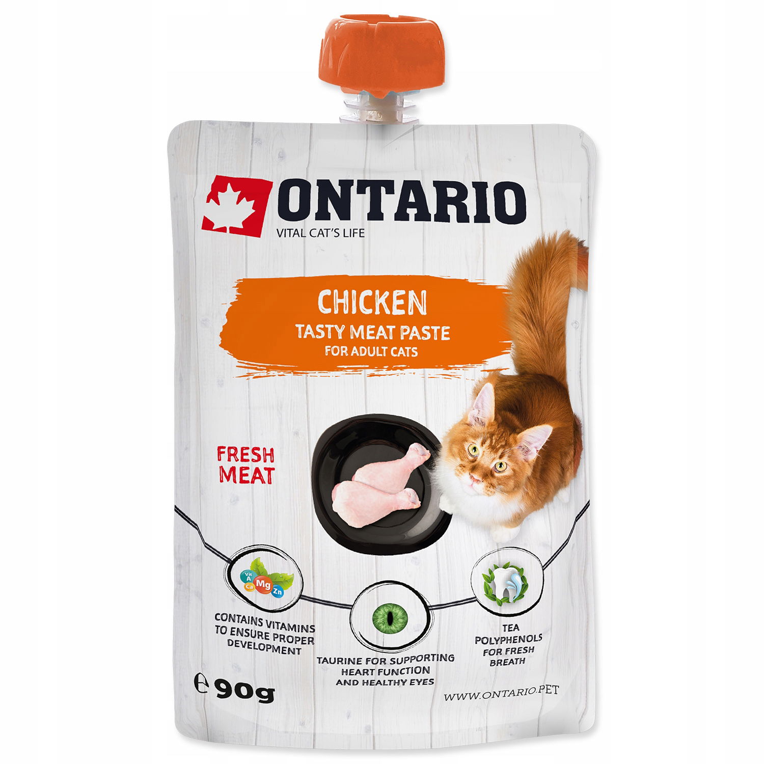 Ontario Kuracia pasta z čerstvého mäsa balenie 8x90g (213-523131)