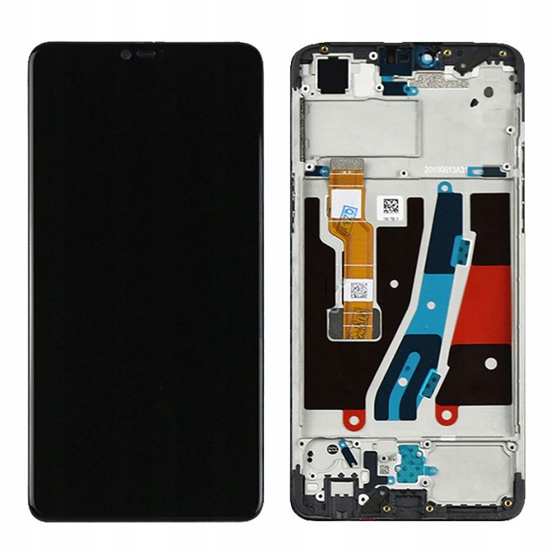 Oppo A3/F7 (CPH1819, CPH1821) LCD Display Touchscreen Frame Black
