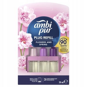 Osviežovač vzduchu Elektrikár 3V Zásoba 20 ml Flowers&Spring Ambi Pur
