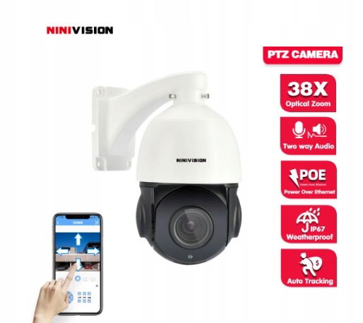Otočná Ip sieťová kamera 5MPX IR180 m 38x Zoom