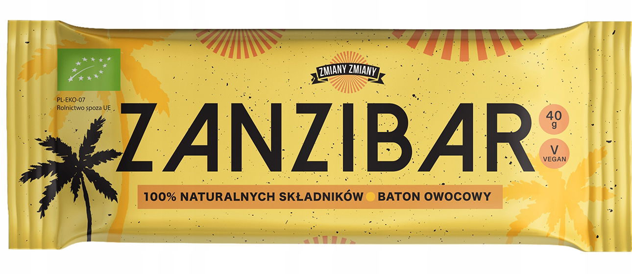 Ovocná tyčinka „zanzibar“ Bezlepková Bio 40 g Zmiany Zmiany