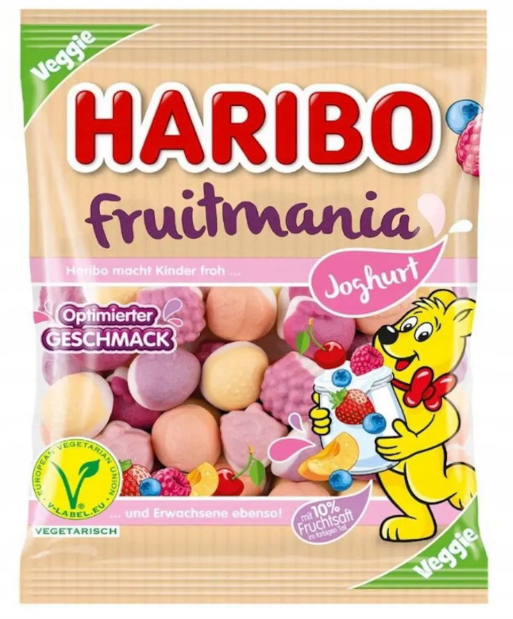 Ovocné jogurtové želé nemecké Fruitmania Joghurt 160g Haribo