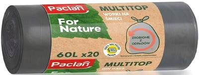 Paclan Nature Multitop Vrecia Na Odpadky Univerzálne 60L 20 Kusov