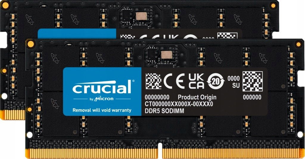 Pamäť notebooku DDR5 Sodimm 64GB(2*32)/4800 CL46 (16Gbit)