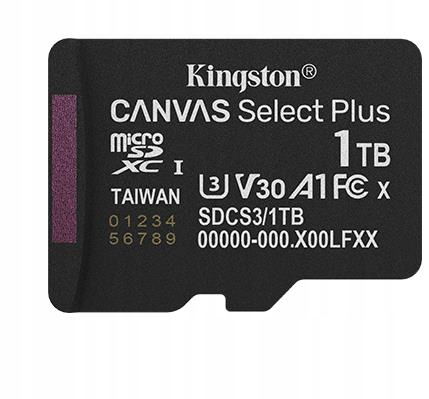 Pamäťová karta Kingston Micro Sdxc 1TB Uhs-i V30 Class 3