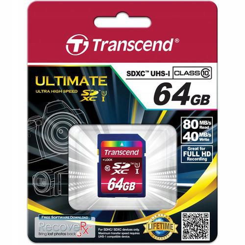 Pamäťová karta Transcend Ultimate 64GB Sdxc Uhs-i Class10 90MB/s MLC