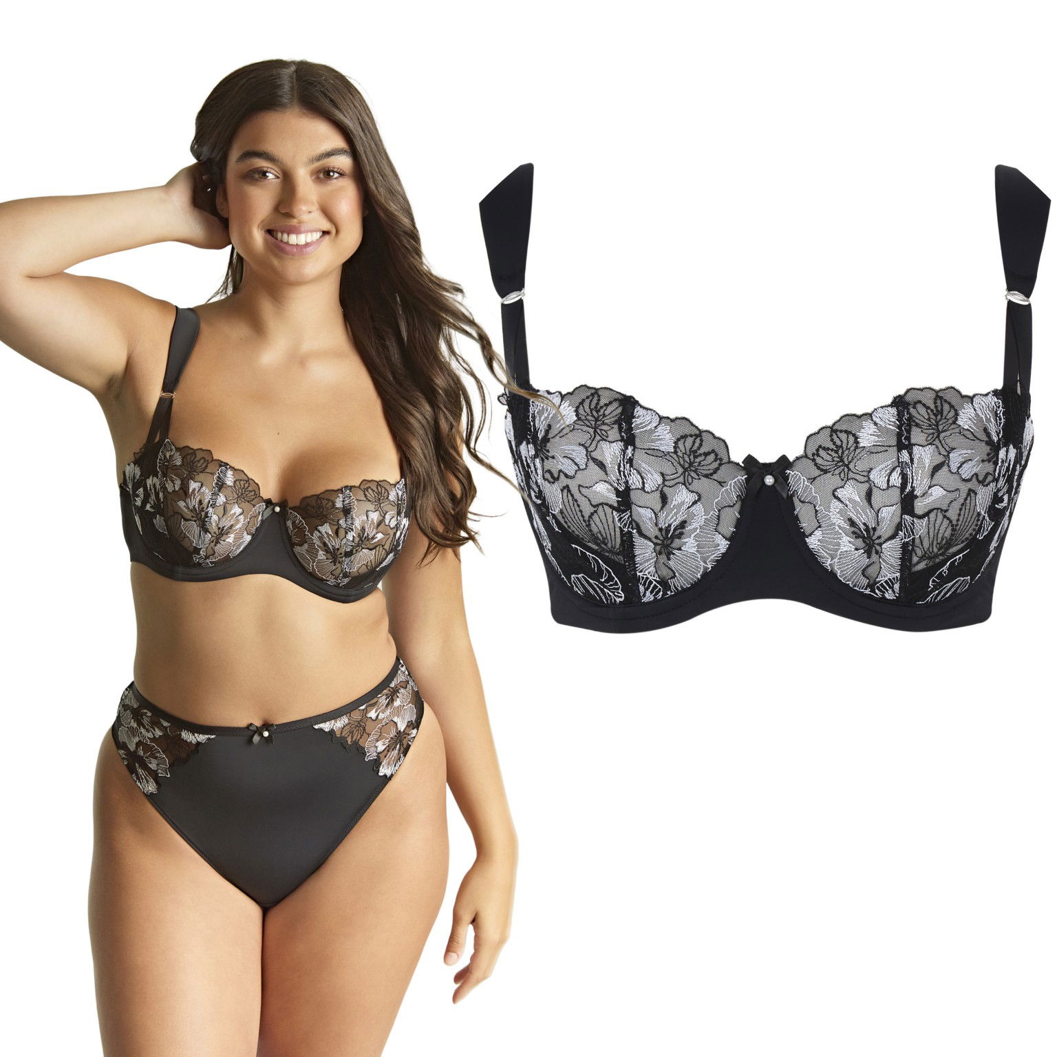 Panache Marlene mäkká balkónová podprsenka čierna 65H UK30FF