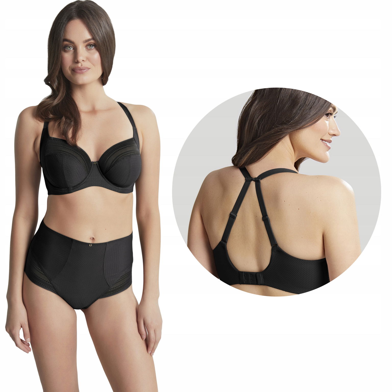 Panache Serene mäkká balkónová podprsenka čierna 80I UK36G