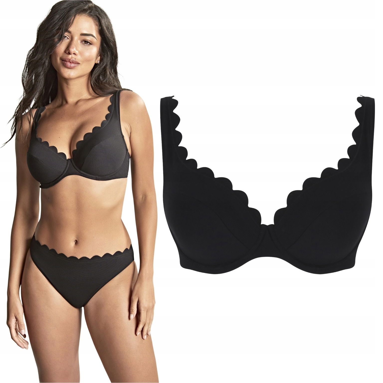 Panache Spirit podprsenka k plavkám plunge čierna 70G 32F