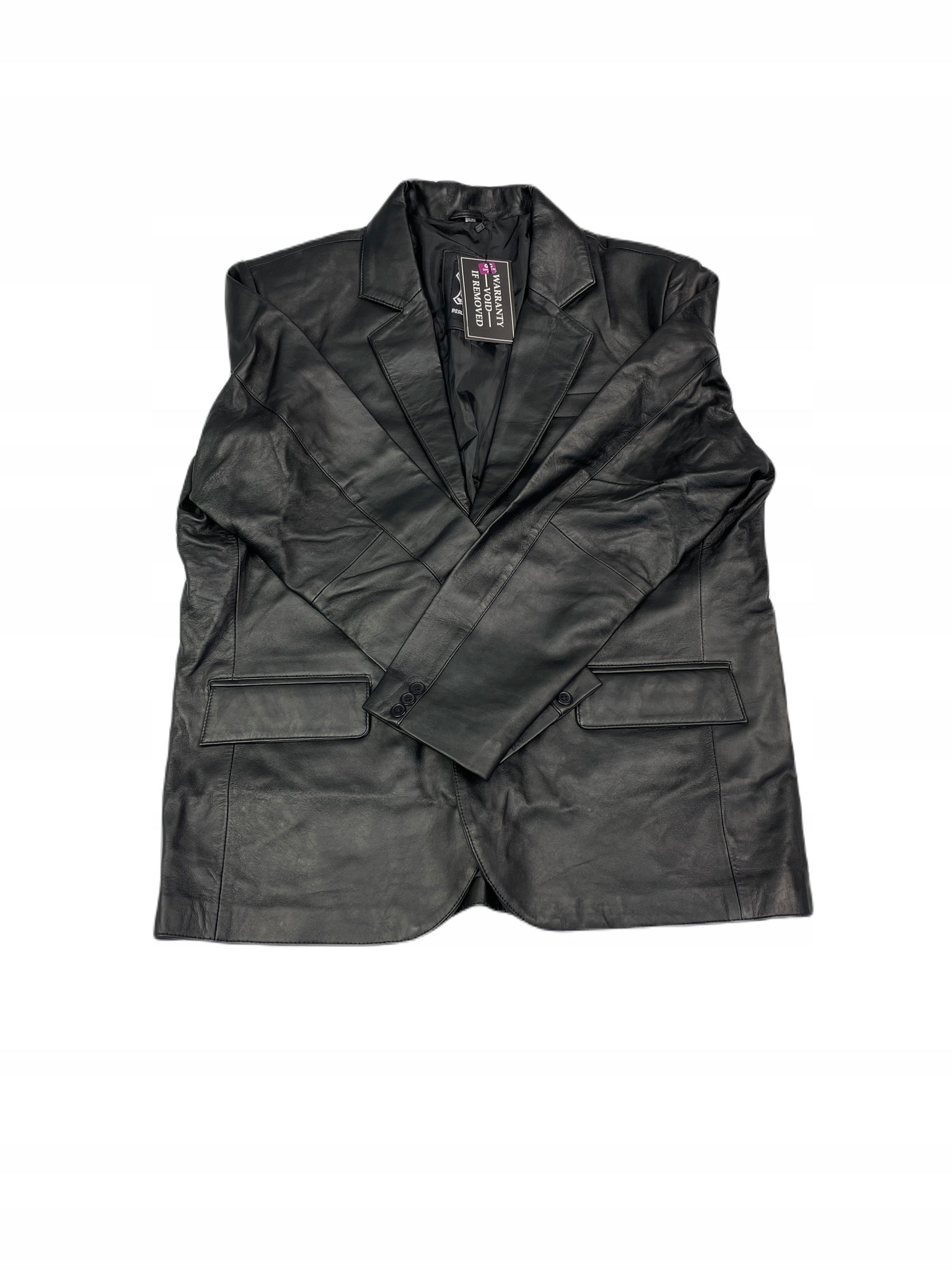 Pánska čierna kožená bunda Real Leather XXL