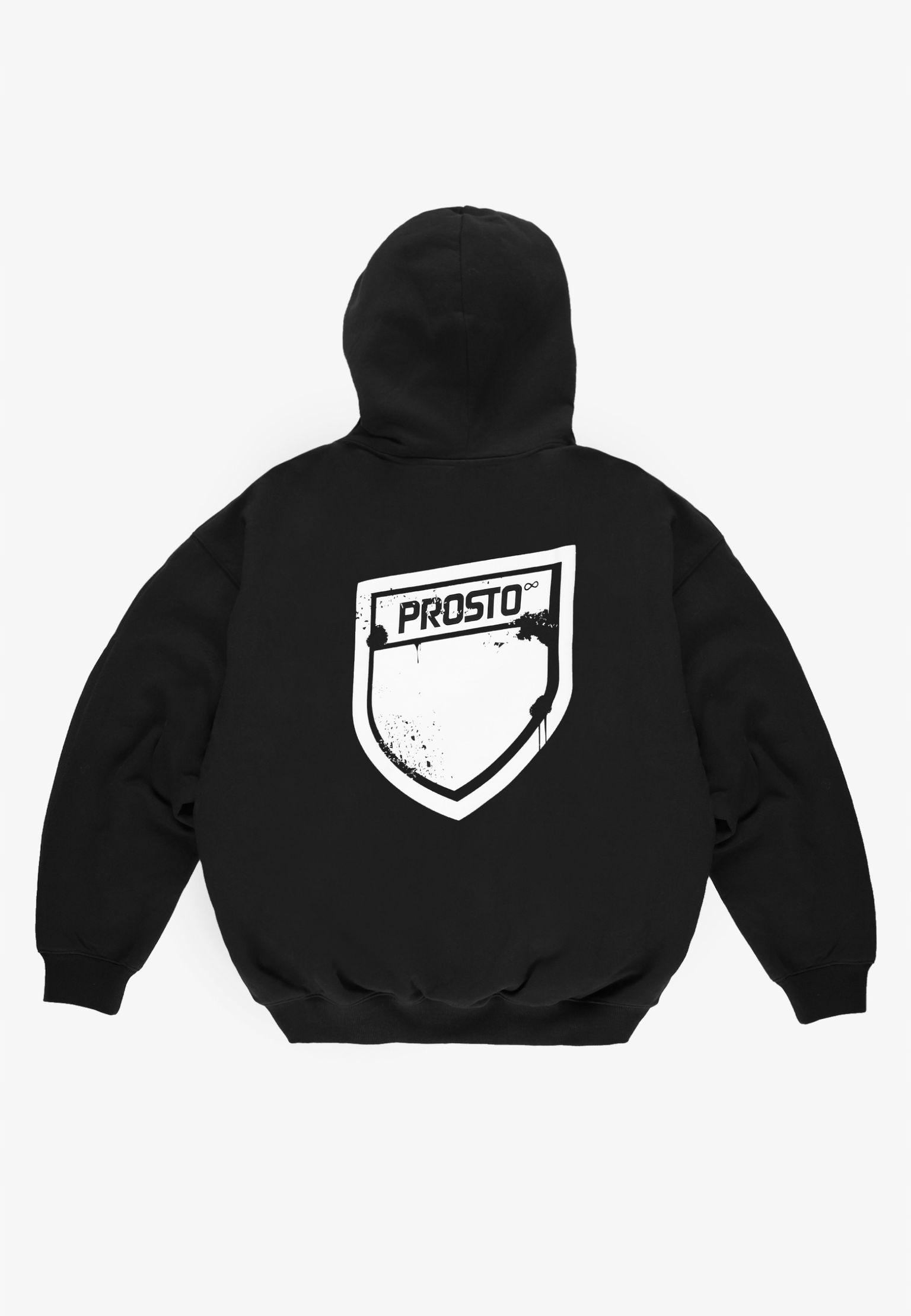 Pánska čierna mikina s kapucňou Prosto Shield Mini Splash S