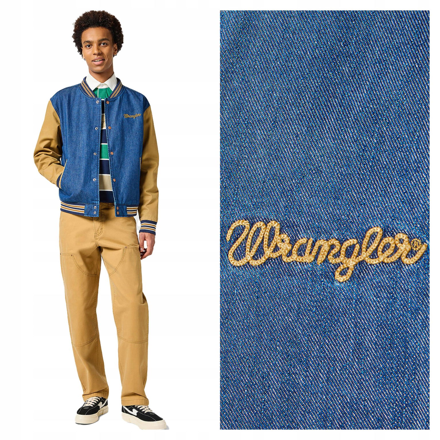 Pánska džínsová bunda Wrangler Varsity Jacket S