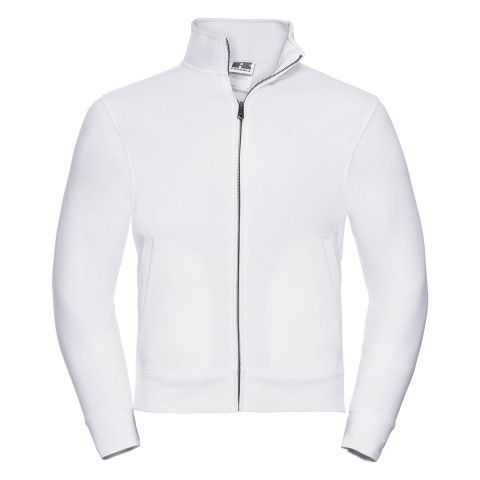 Pánska mikina Authentic Sweat Jacket Russell Biela L