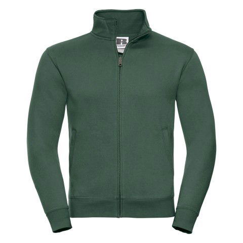 Pánska mikina Authentic Sweat Jacket Russell Fľašková zelená XL