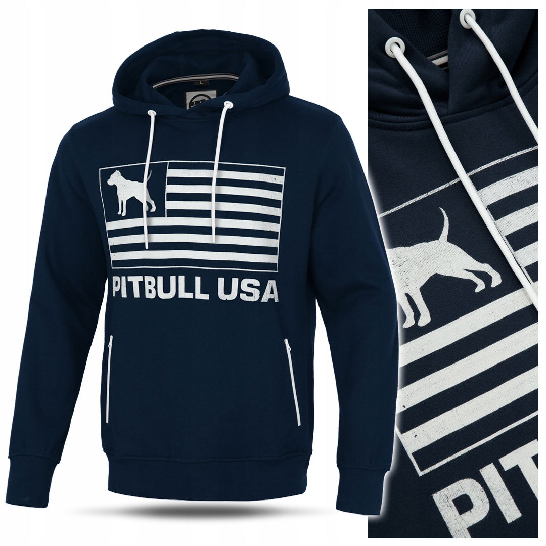 Pánska mikina s kapucňou klokan Pit Bull Pitbull Usa veľ. M