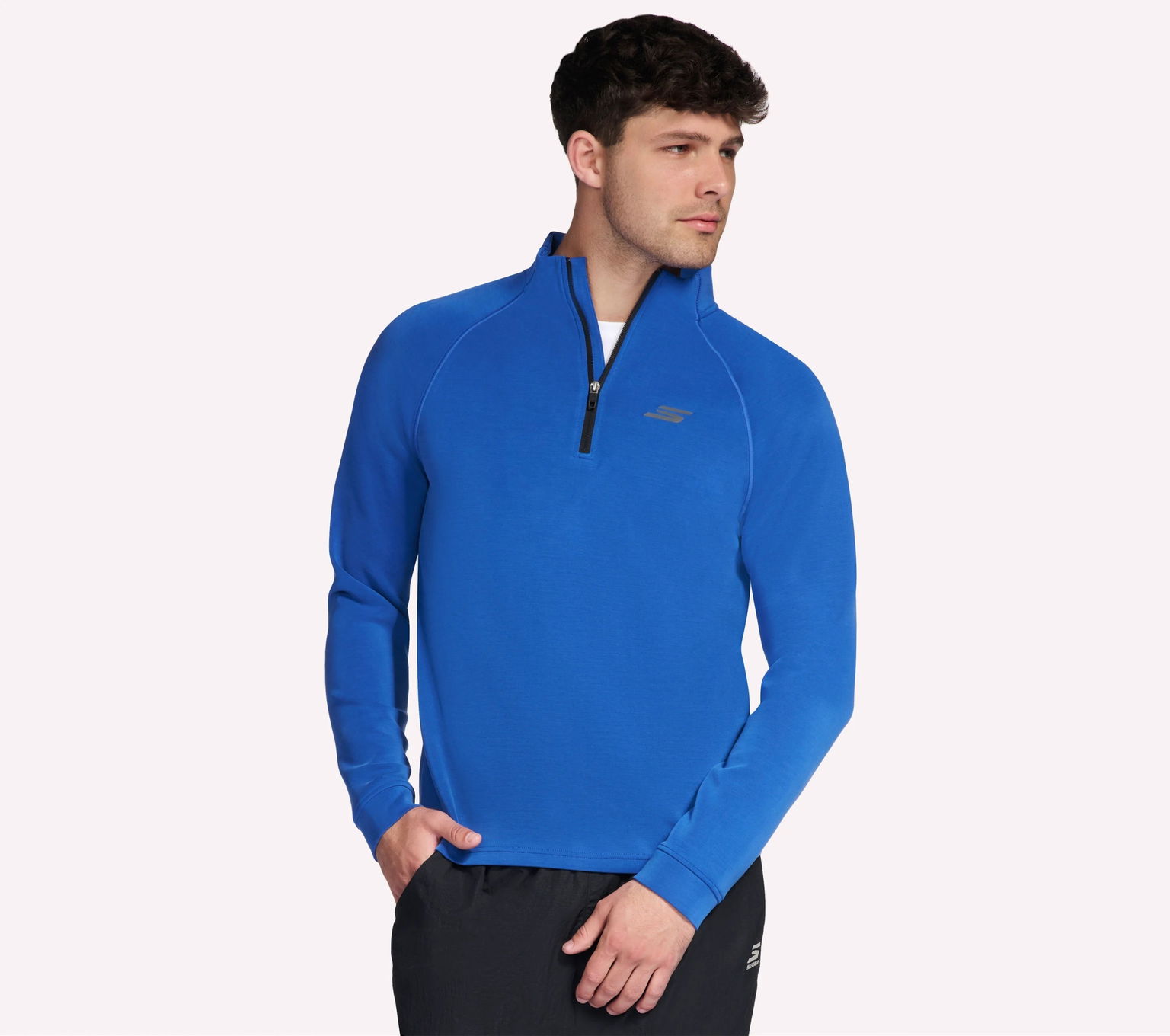 Pánska mikina Skechers Skechcloud Elevate 1/4 Zip modrá LT252 Blu