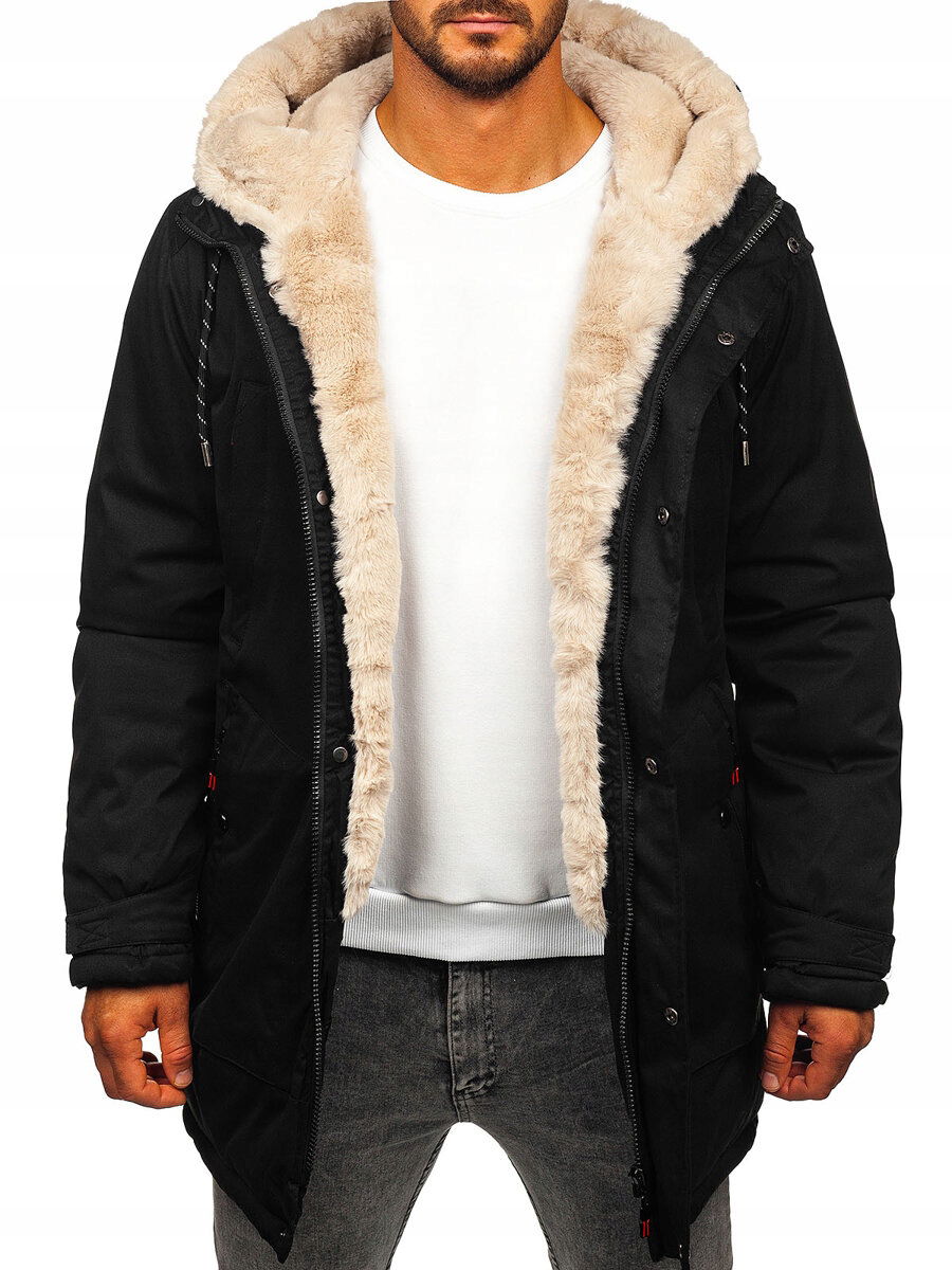 Pánska Zimná Parka Čierna 5M3132 DENLEY_2XL
