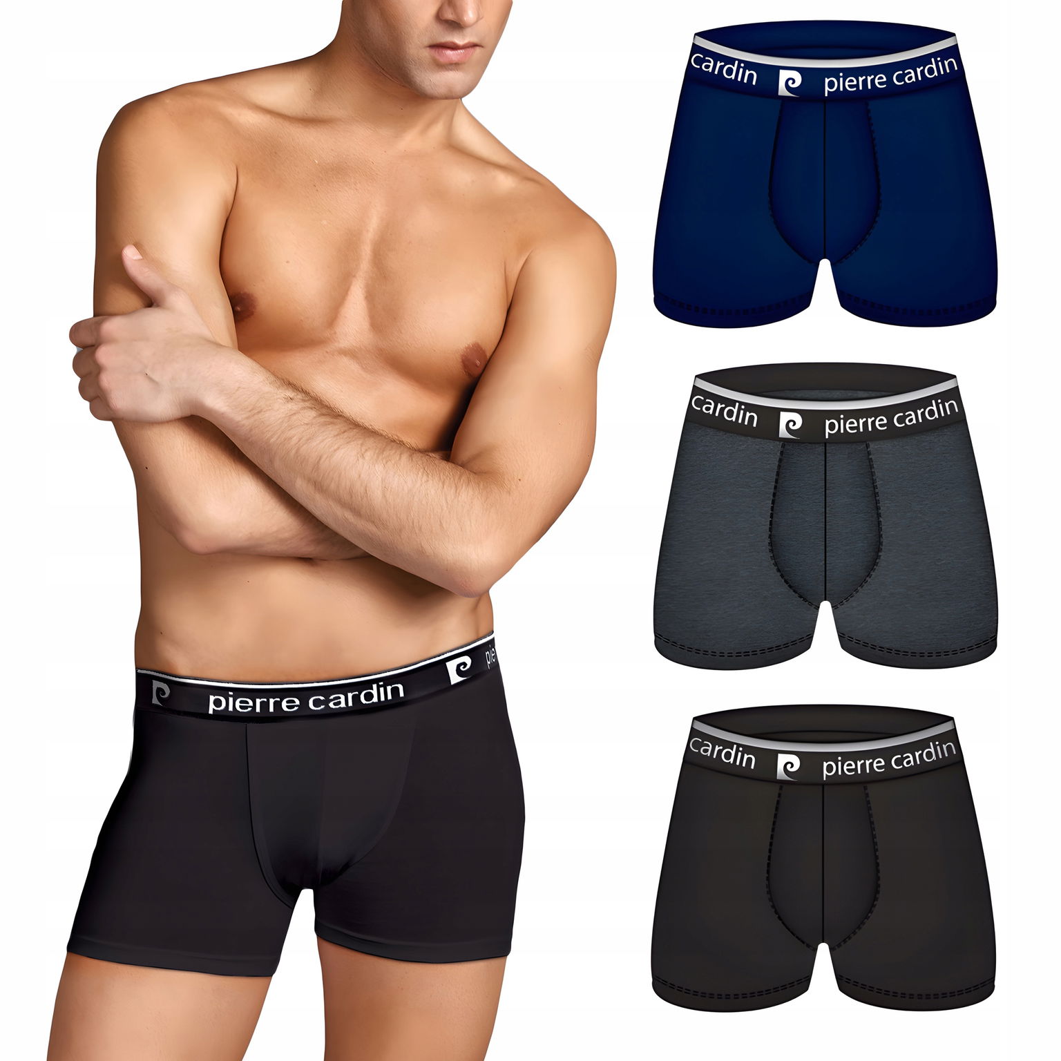 Pánske boxerky 3 Páry Pierre Cardin PCU77 XXL