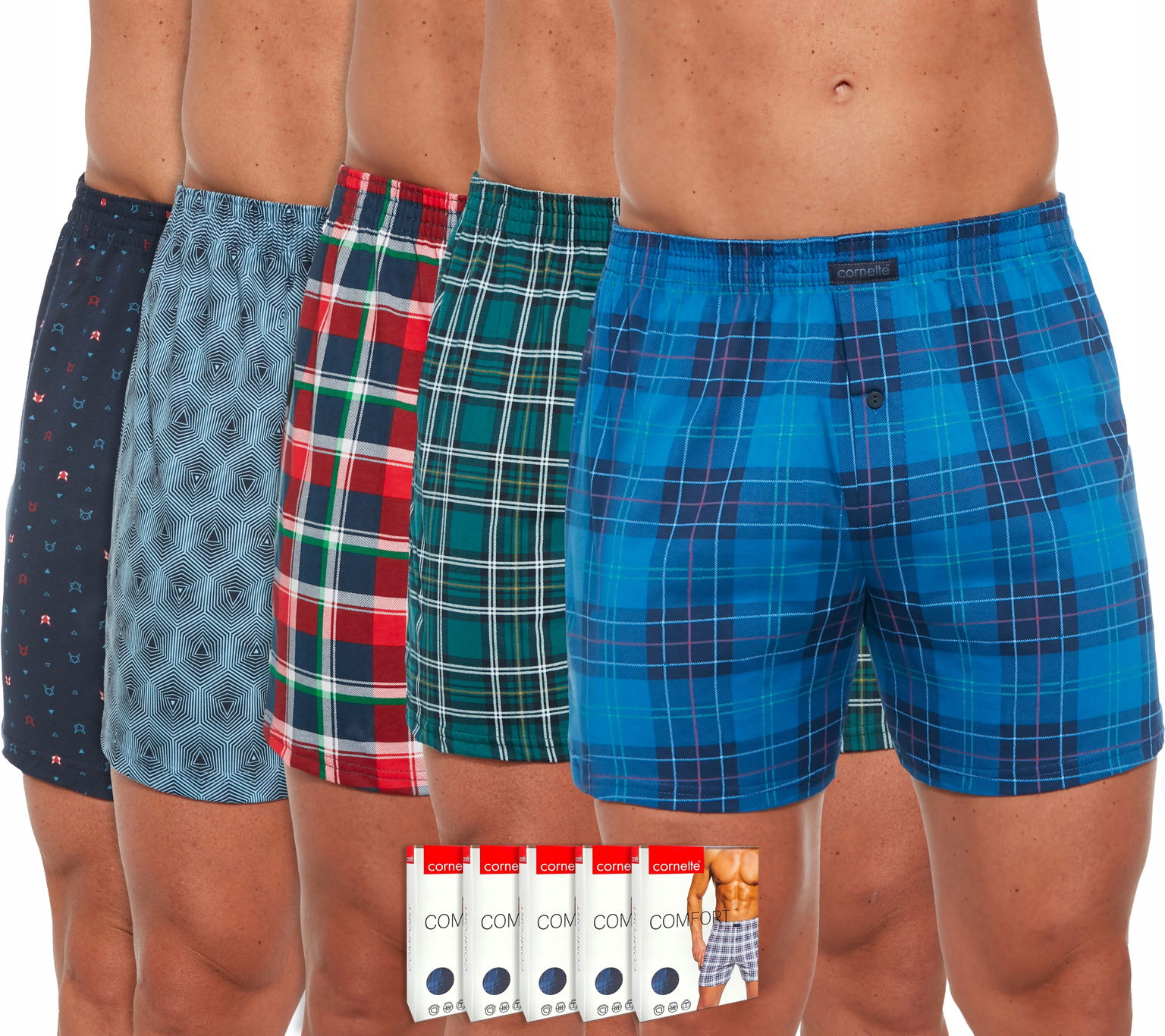 Pánske boxerky Cornette Comfort Voľné 5-PAK XL
