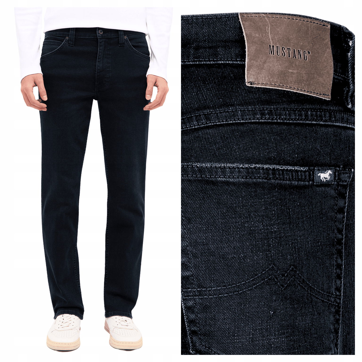 Pánske džínsové nohavice Mustang Tramper Straight Modré Denim W32 L34