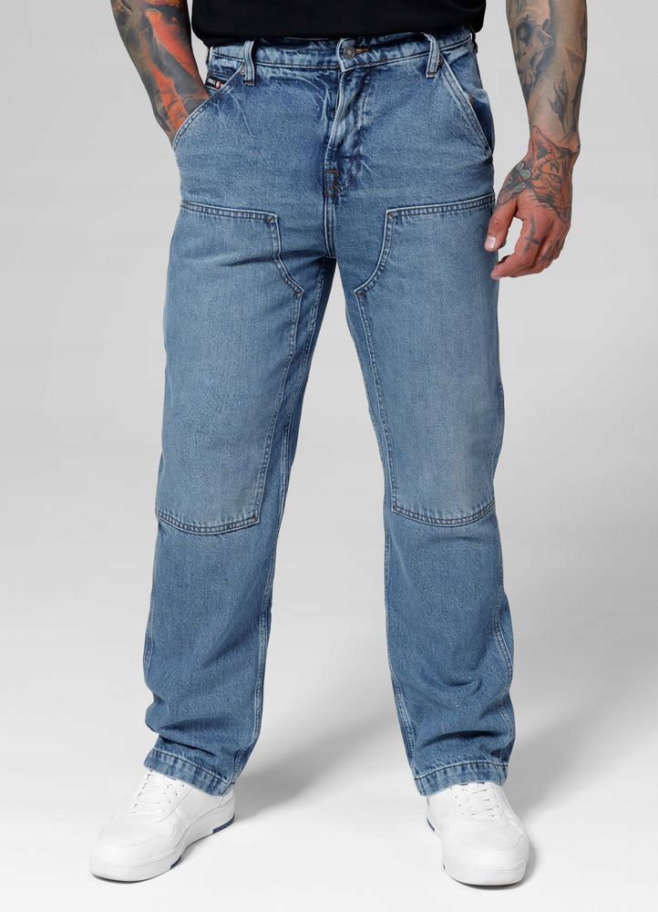 Pánske džínsové nohavice Pitbull Carpenter Blue Jeans Loose Tappered