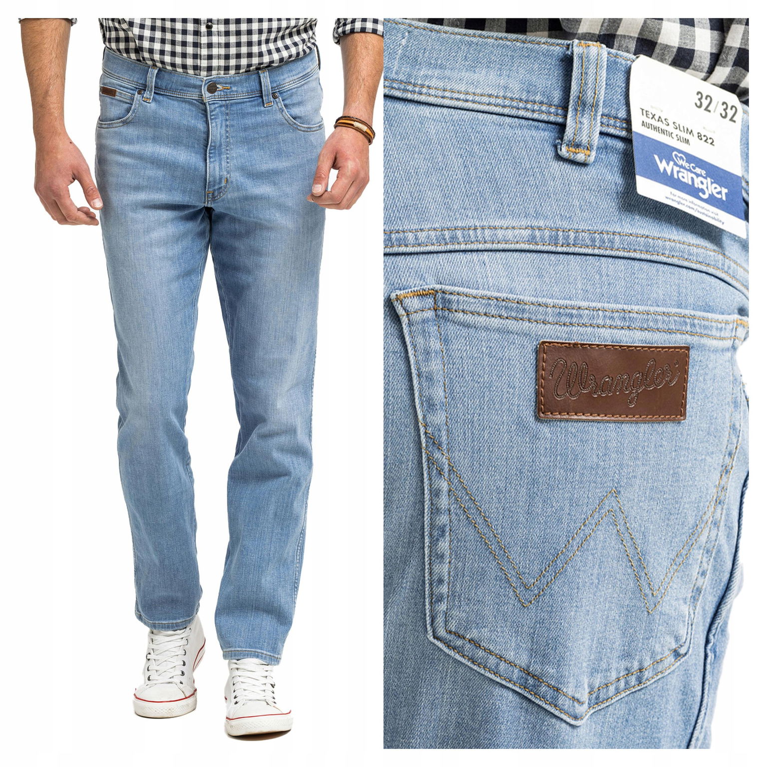 Pánske džínsy rovného strihu Wrangler Texas Slim 34/32