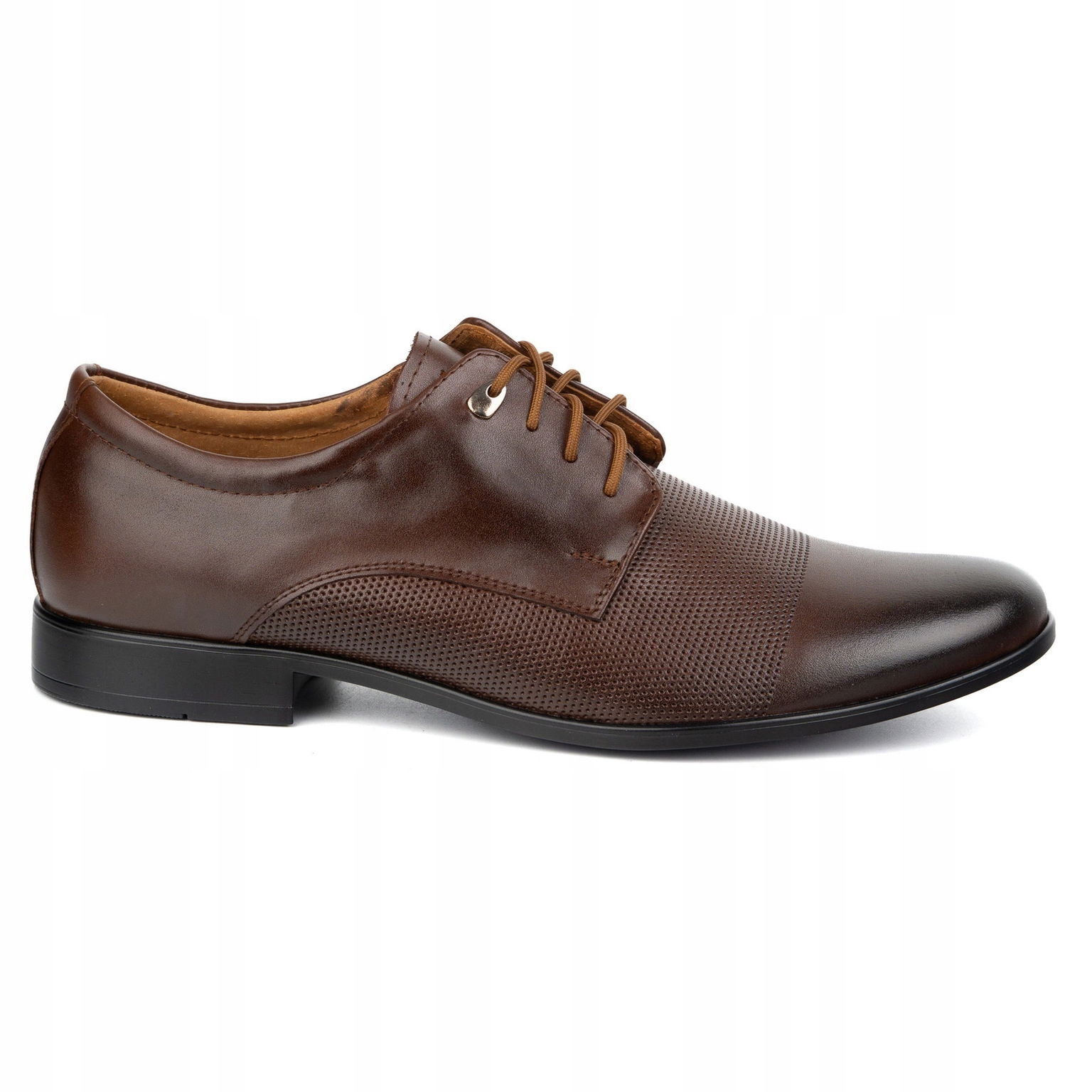Pánske elegantné kožené topánky 271T2 hnedé 40