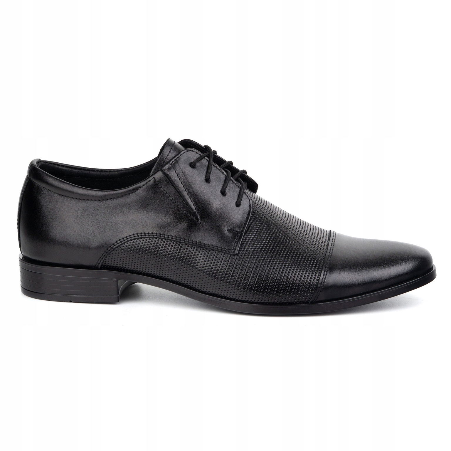 Pánske elegantné kožené topánky 288T2 čierne 44