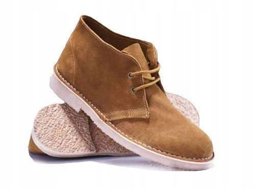 Pánske kožené topánky chukka semišové dezertt boots casual jar jeseň 44
