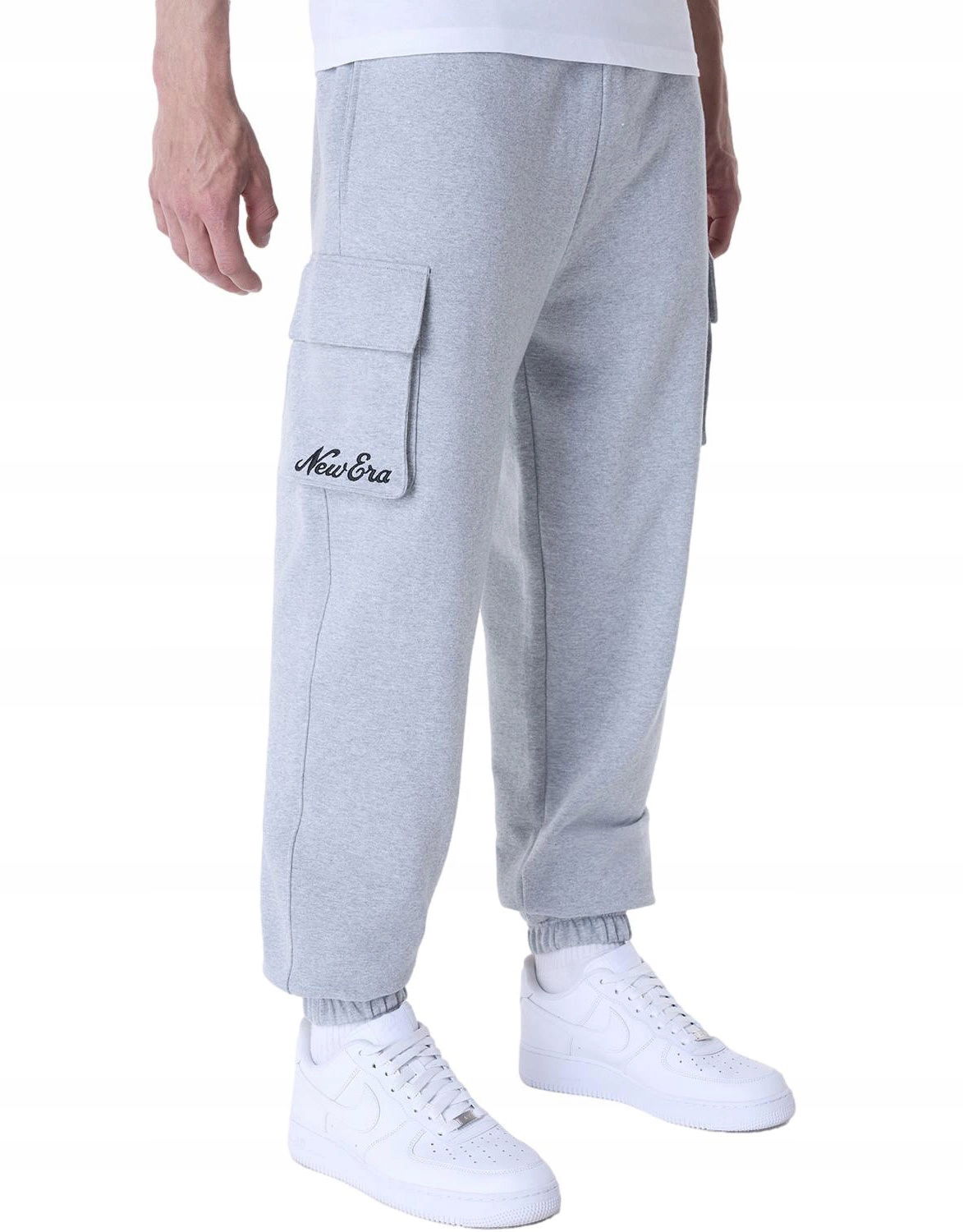 Pánske nohavice New Era teplákové joggery cargo Ne Script