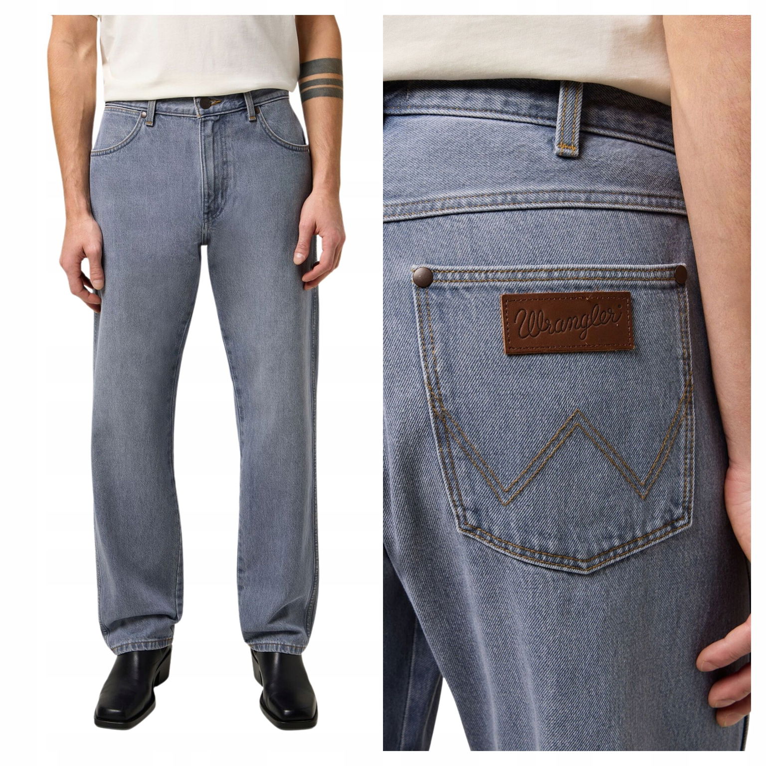Pánske nohavice Wrangler Frontier Loose Fit Džínsy Light Ice W33 L32