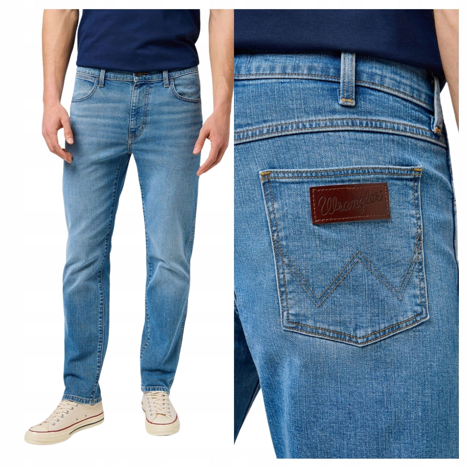 Pánske nohavice Wrangler Larston Slim Fit Džínsy Coastal Blue W31 L34