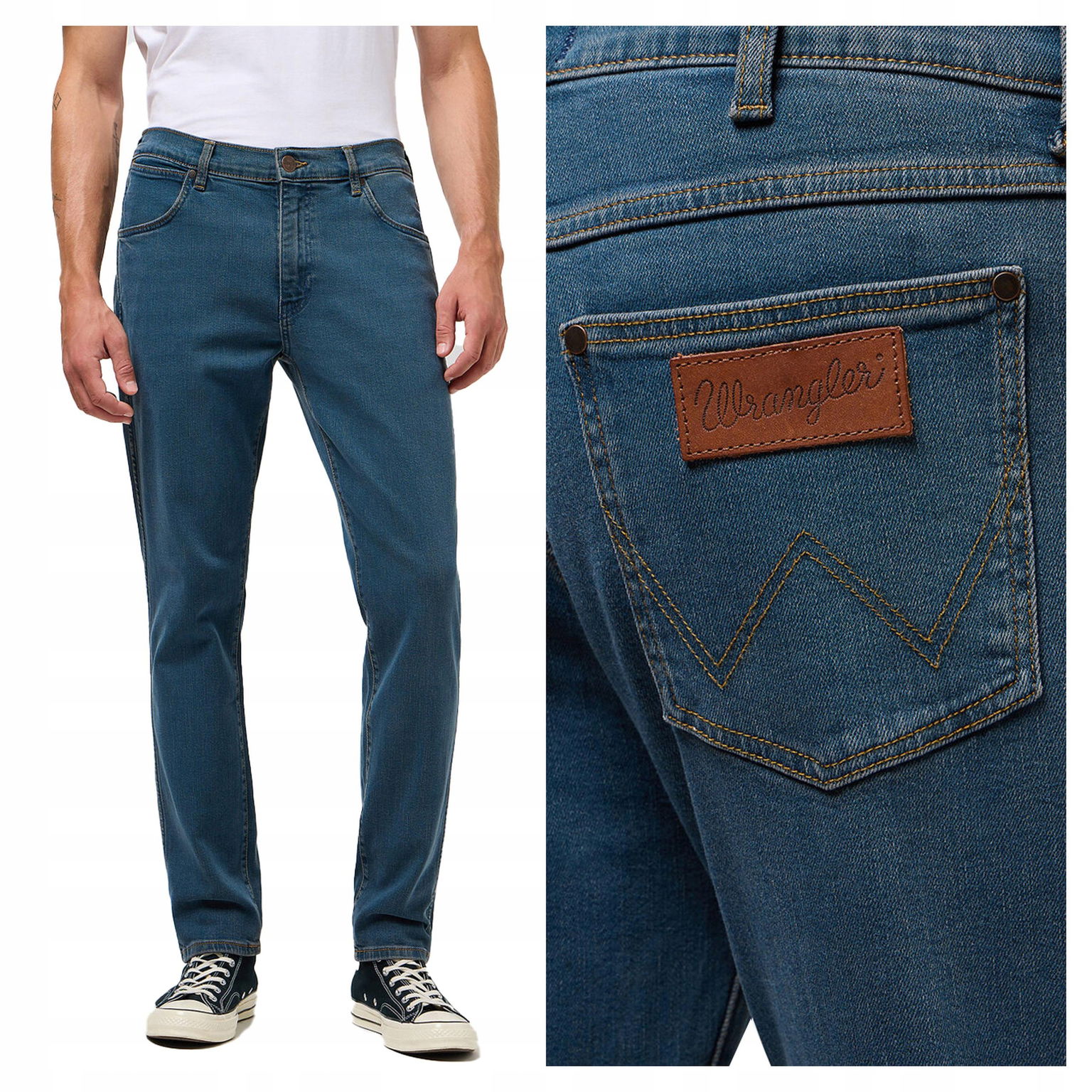 Pánske priliehavé džínsové nohavice Wrangler Larston 36/32