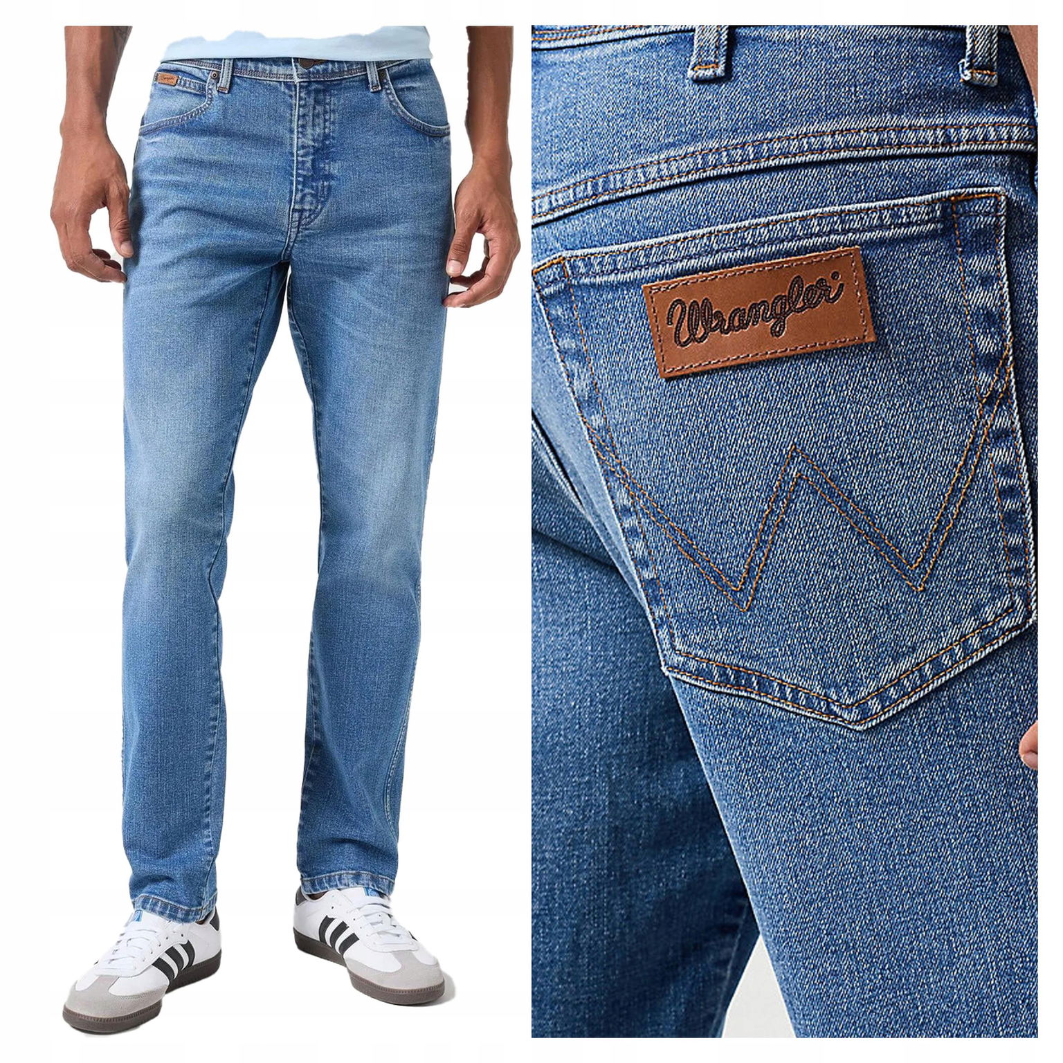 Pánske priliehavé džínsové nohavice Wrangler Texas Slim 34/34