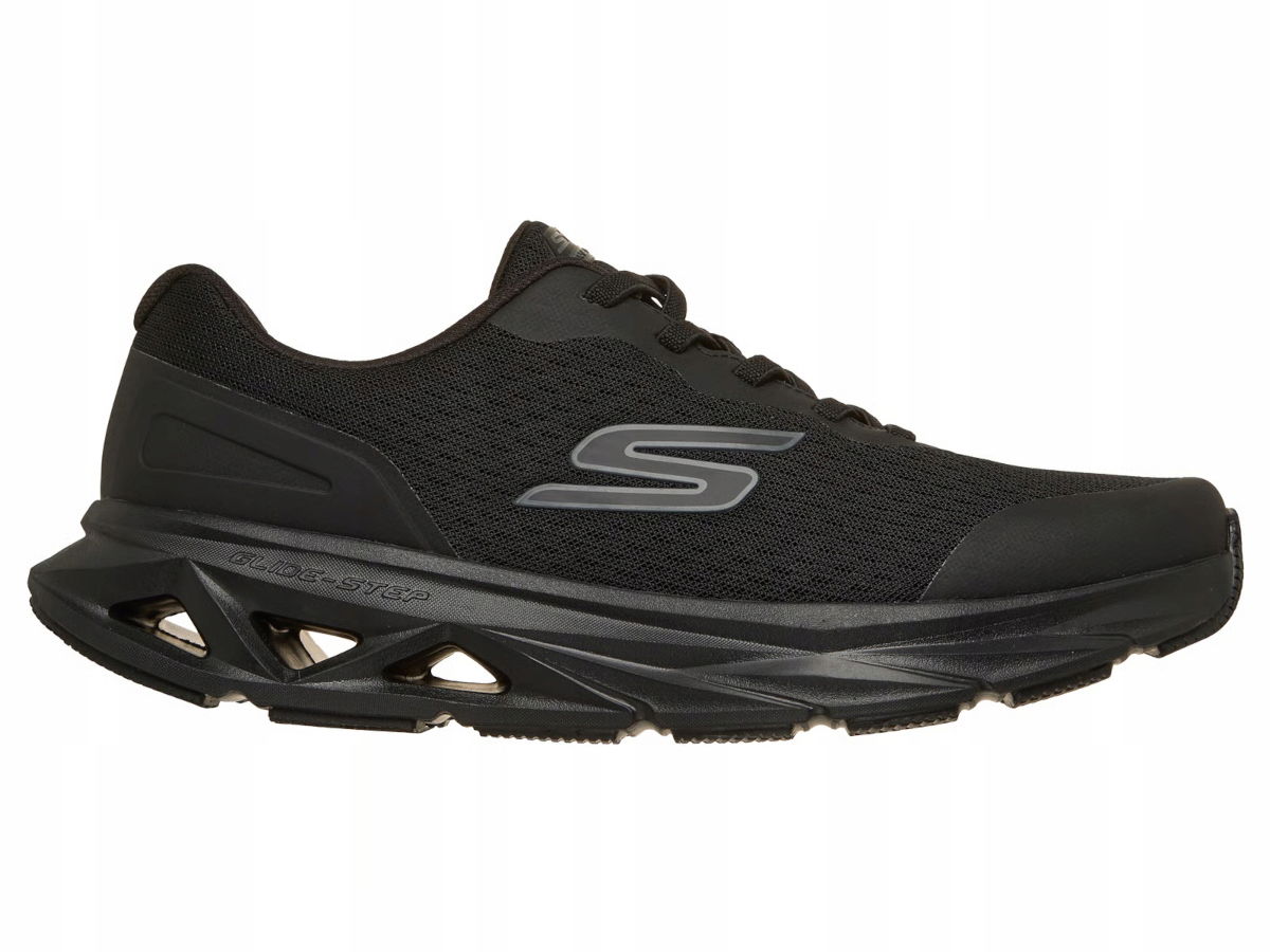 Pánske topánky Skechers Glide-step 221041-BBK čierne zasúvacie tréningové 43,5