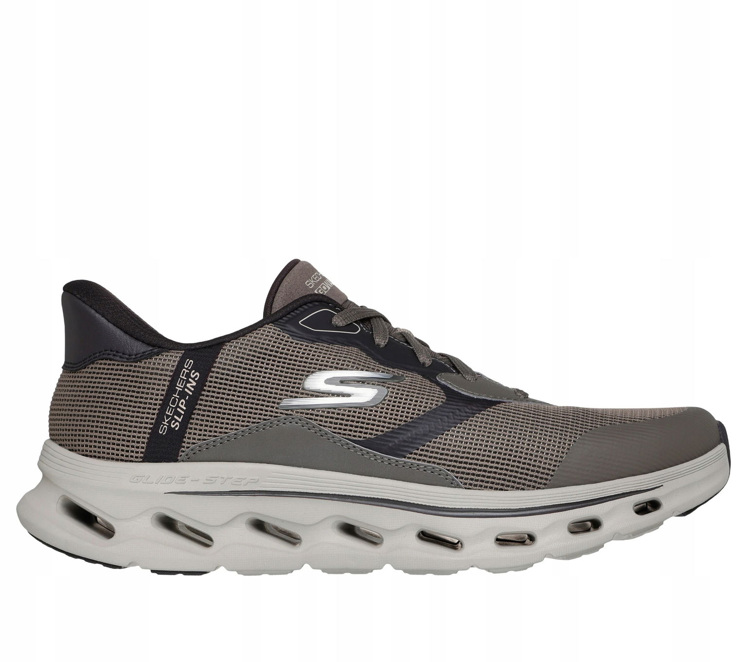 Pánske topánky Skechers Slip-ins: Go Walk Glide-Step 2.0 Zac sivohnedé