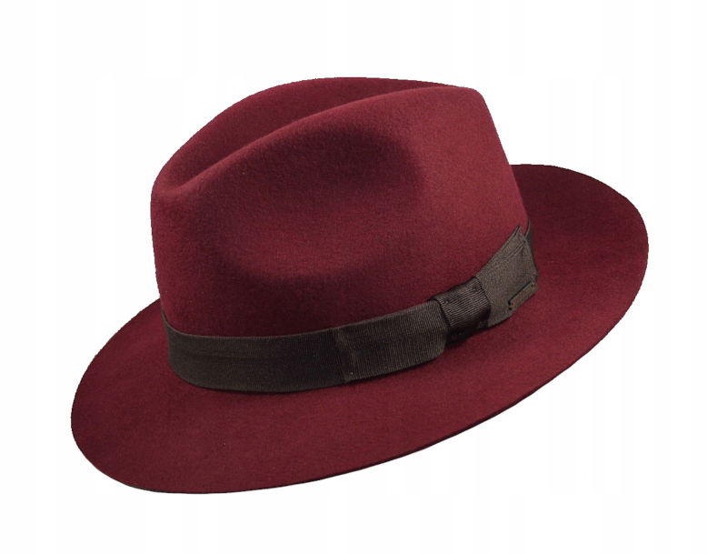Pánsky klobúk Fedora Gonzalo Bordový Výrobca Witleather Skoczów