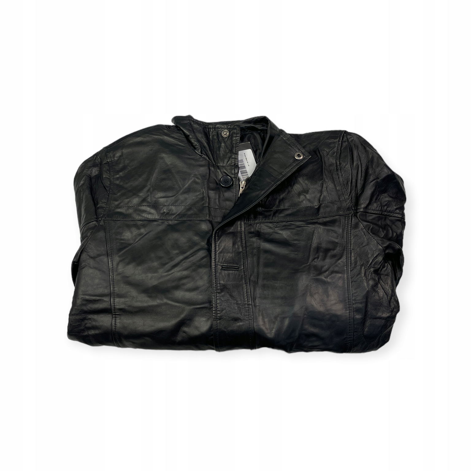 Pánsky kožený kabát čierny Real Leather M