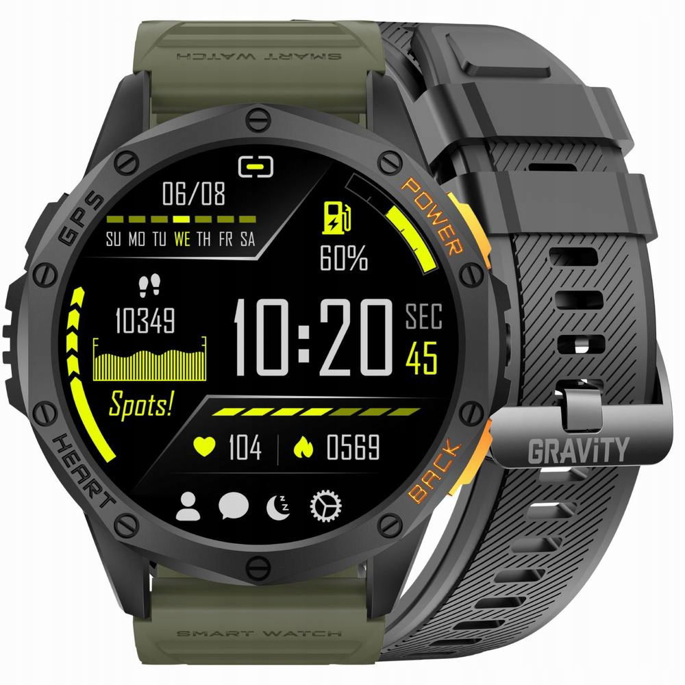 Pánsky Smartwatch Gravity GT24-5 Baterka, Dodatkový Pás Gravír