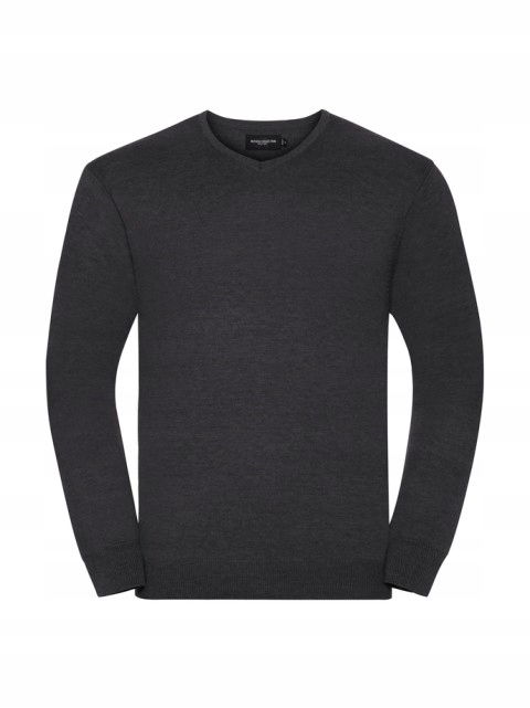 Pánsky sveter V-neck Russell Characol Marl L