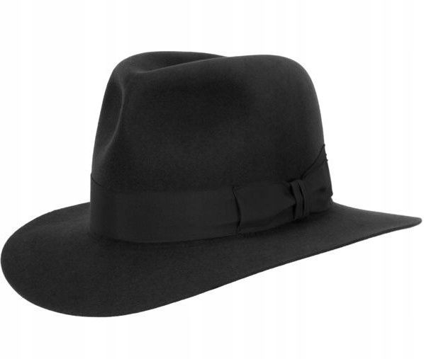 Pánsky vlnený klobúk Fedora čierny Takota